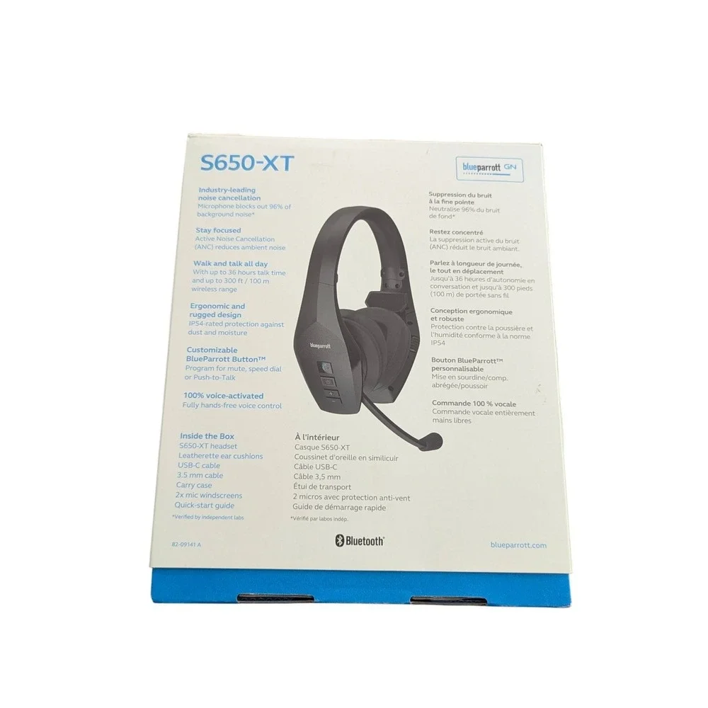 Qq2U BlueParrott S650-XT 2-in-1 Convertible Wireless Headset - Has Smoke Smell⬇️